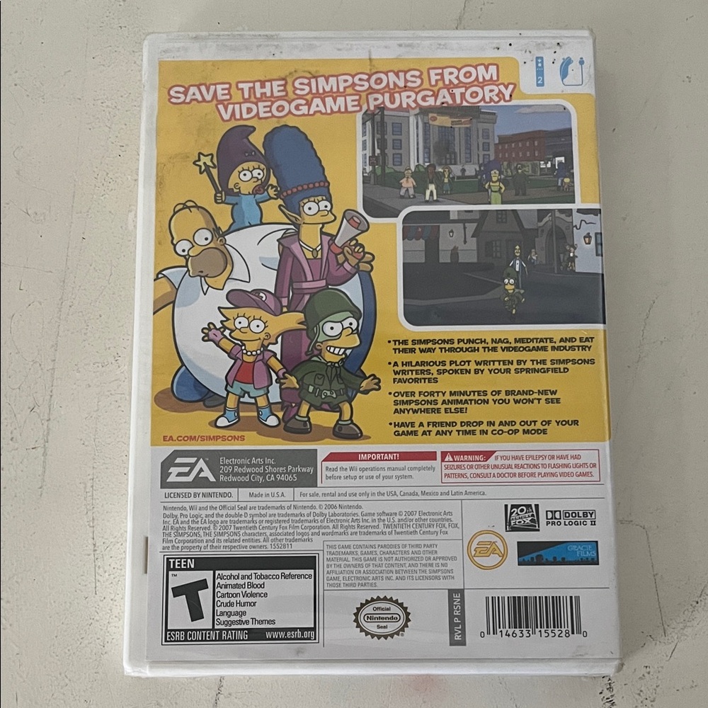 Nintendo Wii The Simpsons Game - Picture 2 of 8